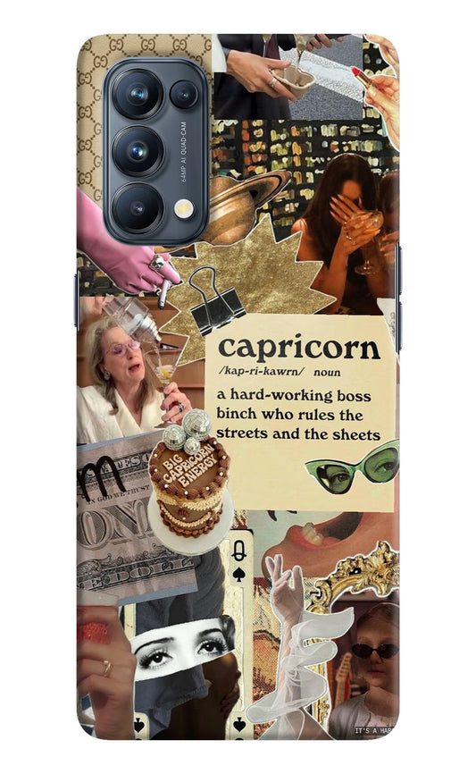 Capricorn Zodiac Oppo Reno5 Pro 5G Hard Case Back Cover by Casekaro