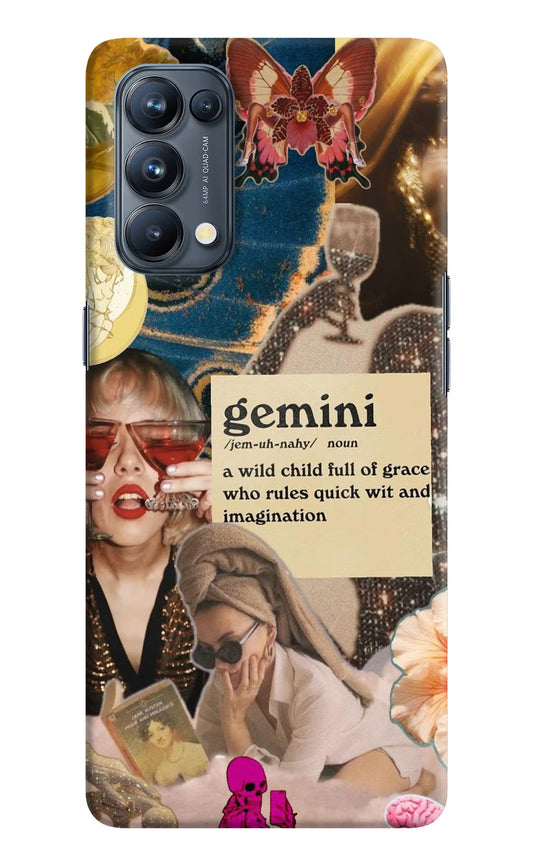 Gemini Zodiac Oppo Reno5 Pro 5G Hard Case Back Cover by Casekaro