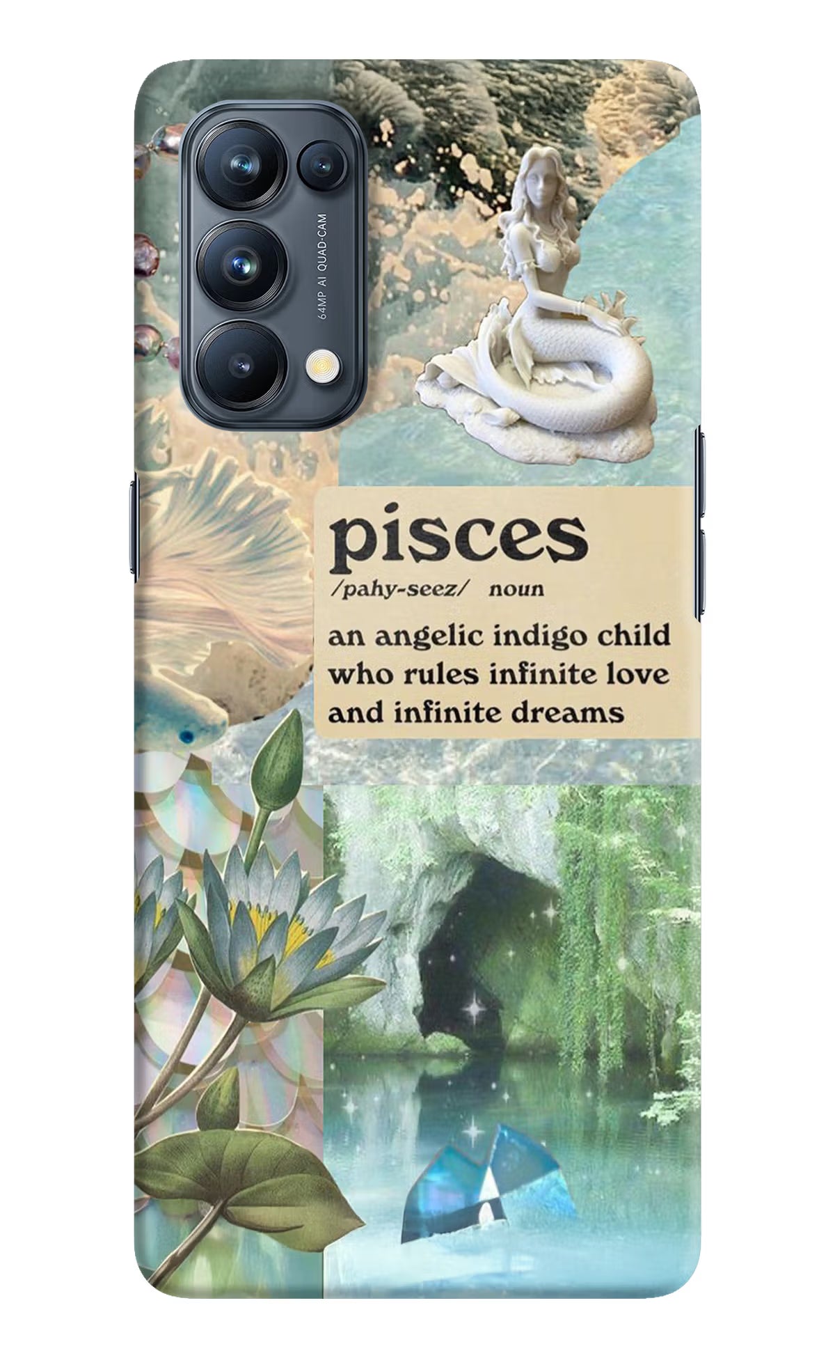 Pisces Zodiac Oppo Reno5 Pro 5G Hard Case Back Cover by Casekaro