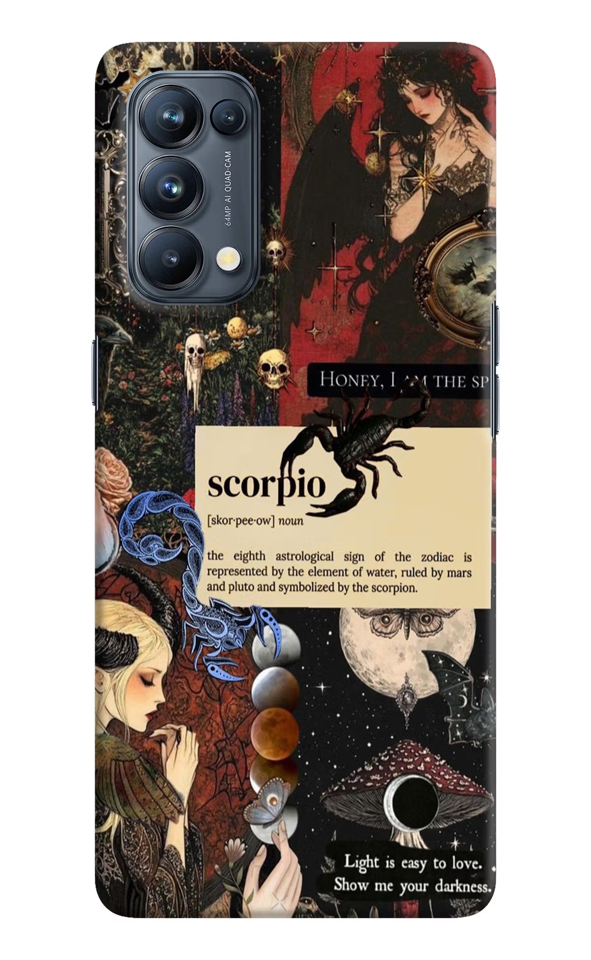 Scorpio Zodiac Oppo Reno5 Pro 5G Hard Case Back Cover by Casekaro
