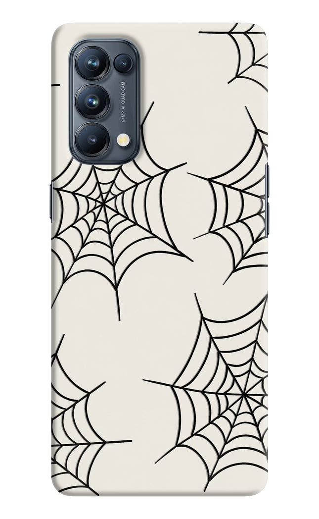 Spider Web Oppo Reno5 Pro 5G Hard Case Back Cover by Casekaro