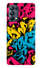 Graffiti Vibe Oppo Reno5 Pro 5G Hard Case Back Cover by Casekaro