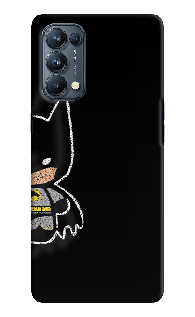 Bat Kitty Oppo Reno5 Pro 5G Hard Case Back Cover by Casekaro