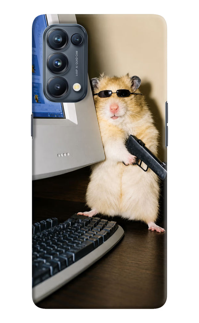 Hacker Hamster Oppo Reno5 Pro 5G Hard Case Back Cover by Casekaro