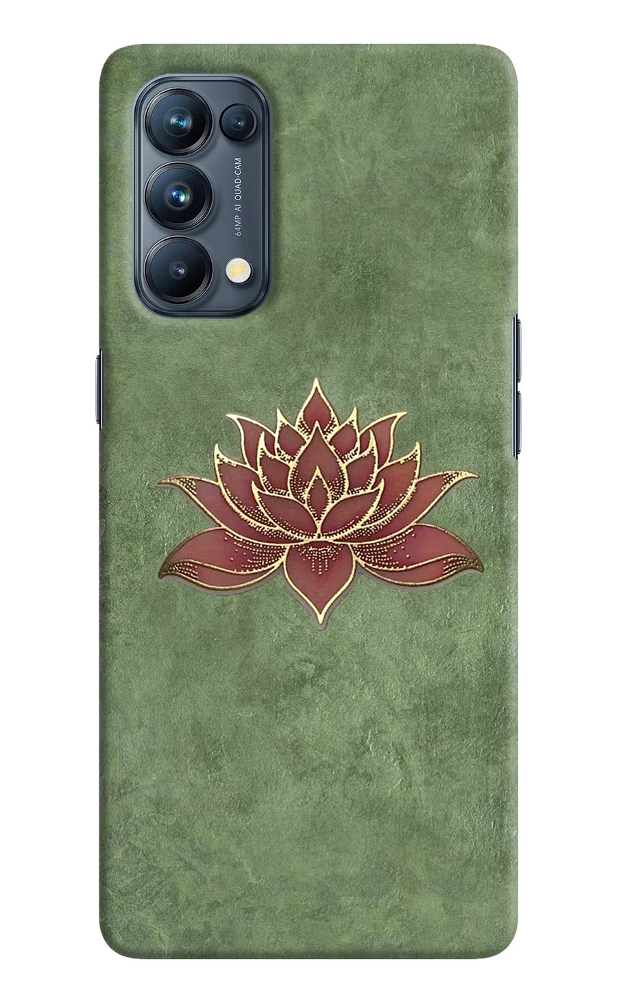 Lotus Grace Oppo Reno5 Pro 5G Back Cover, Hard case