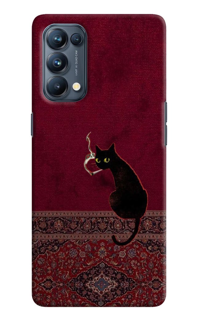Midnight Cat Oppo Reno5 Pro 5G Hard Case Back Cover by Casekaro