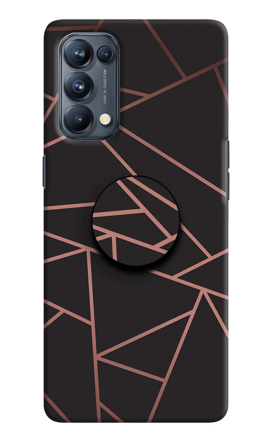 Geometric Pattern Oppo Reno5 Pro 5G Pop Case by Casekaro