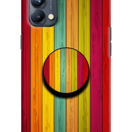 Multicolor Wooden Oppo Reno5 Pro 5G Pop Case by Casekaro