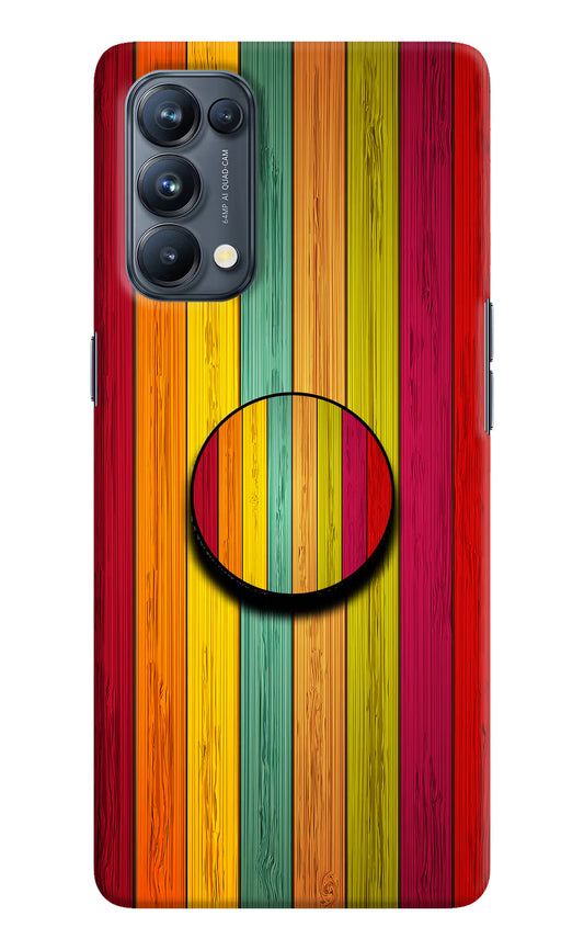 Multicolor Wooden Oppo Reno5 Pro 5G Pop Case by Casekaro