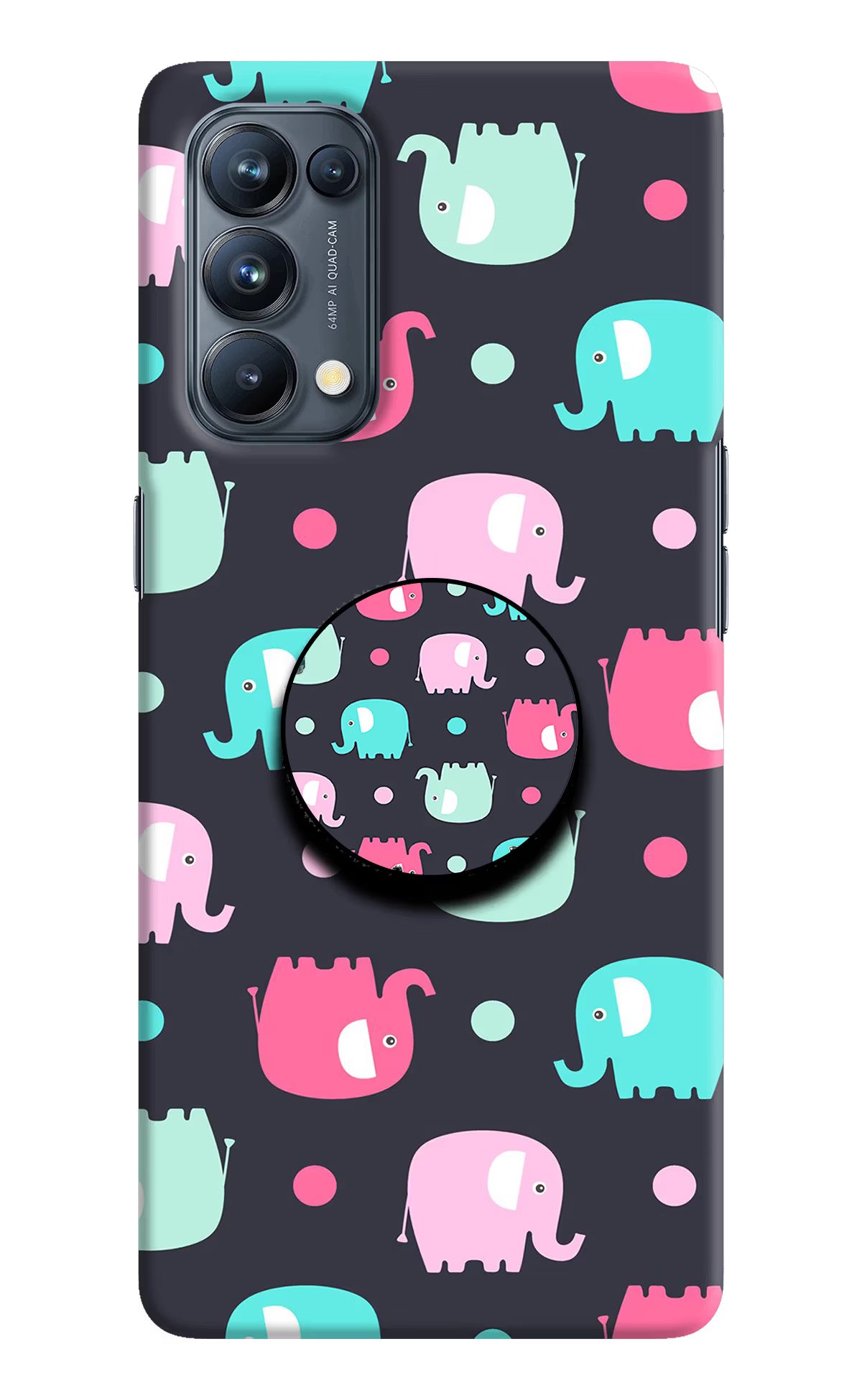 Baby Elephants Oppo Reno5 Pro 5G Pop Case by Casekaro