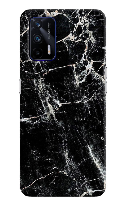 Black Marble Texture Realme GT 5G Hard Case Back Cover by Casekaro