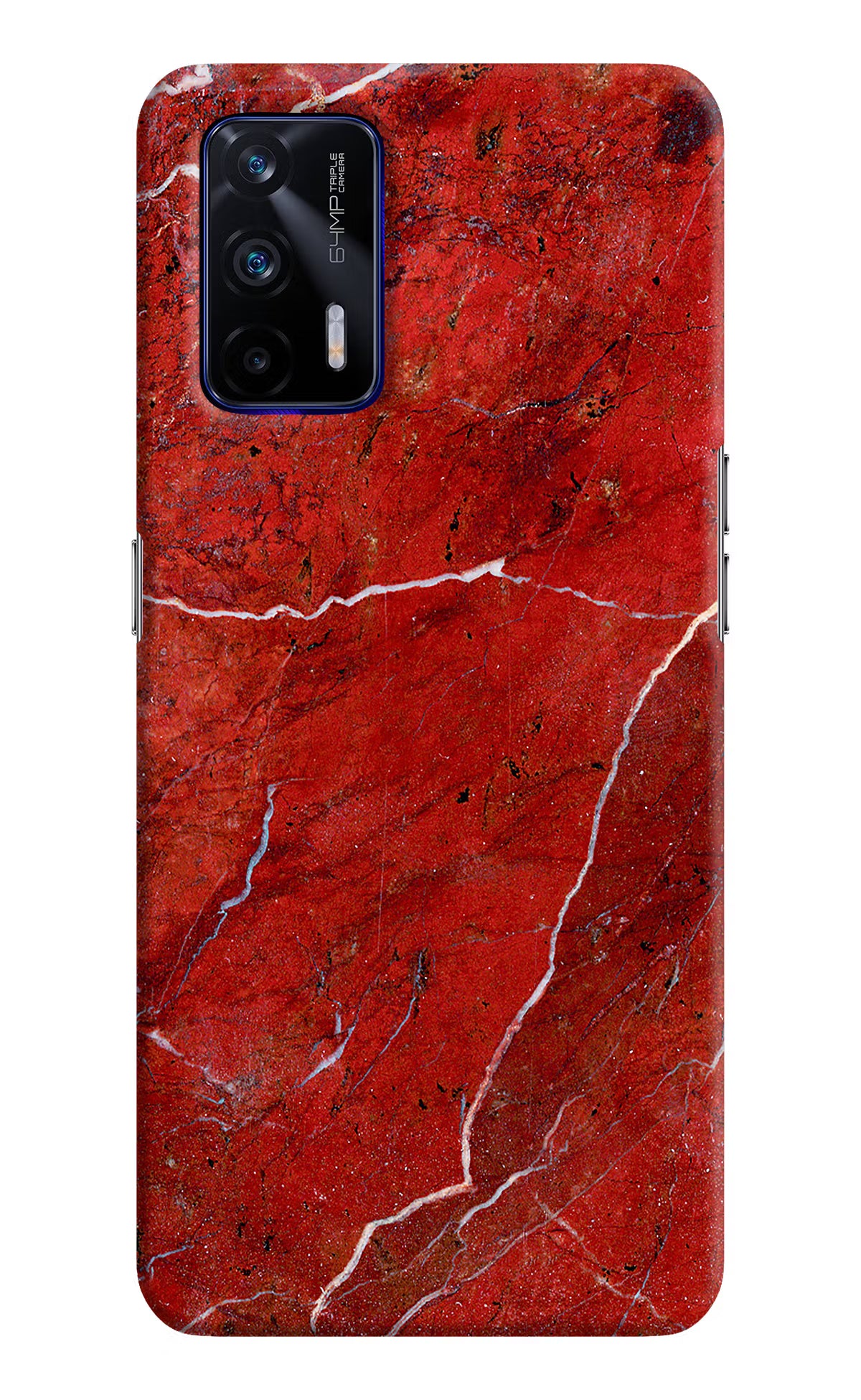 Red Marble Design Realme GT 5G Hard Case Back Cover by Casekaro