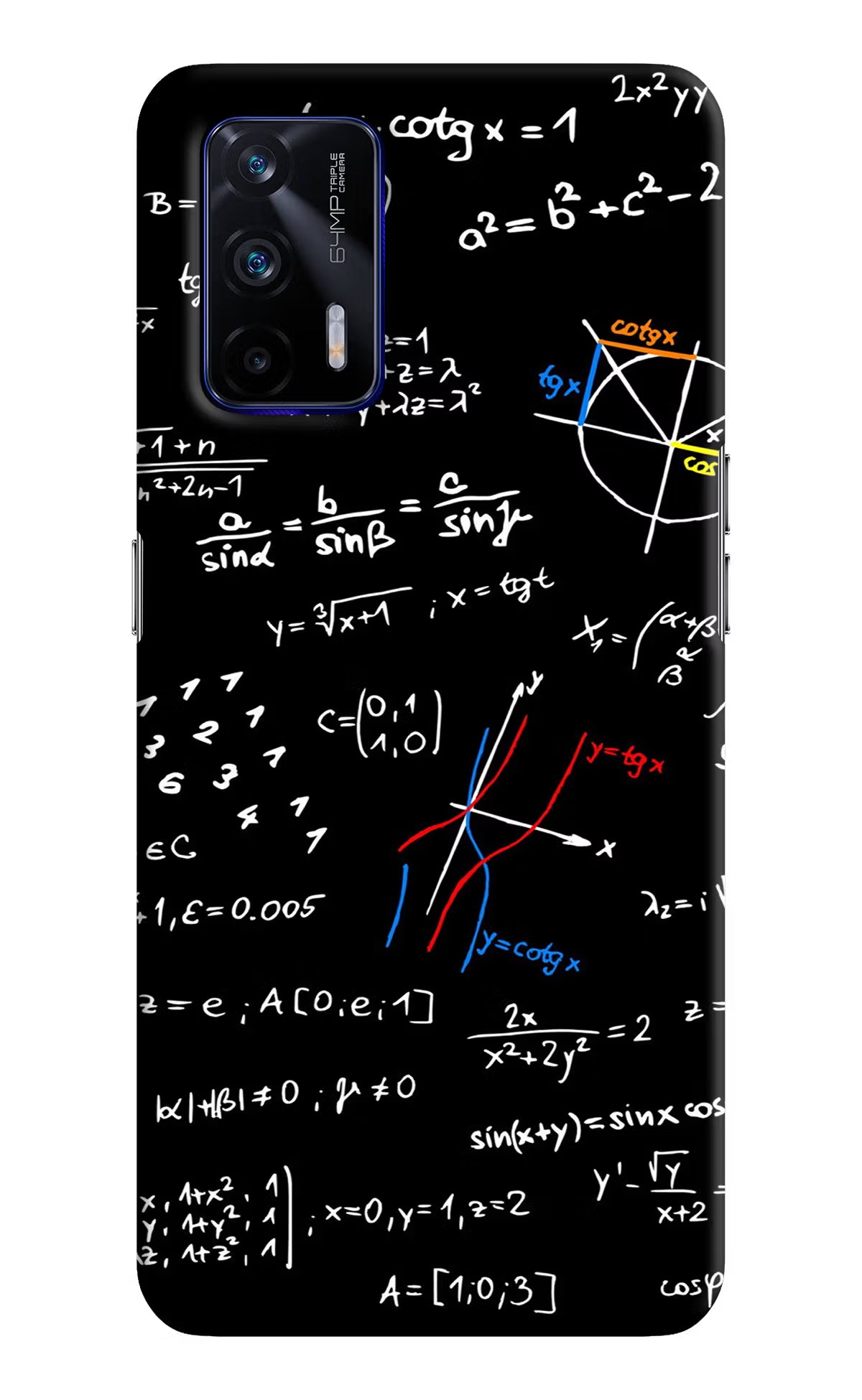 Mathematics Formula Realme GT 5G Hard Case Back Cover by Casekaro