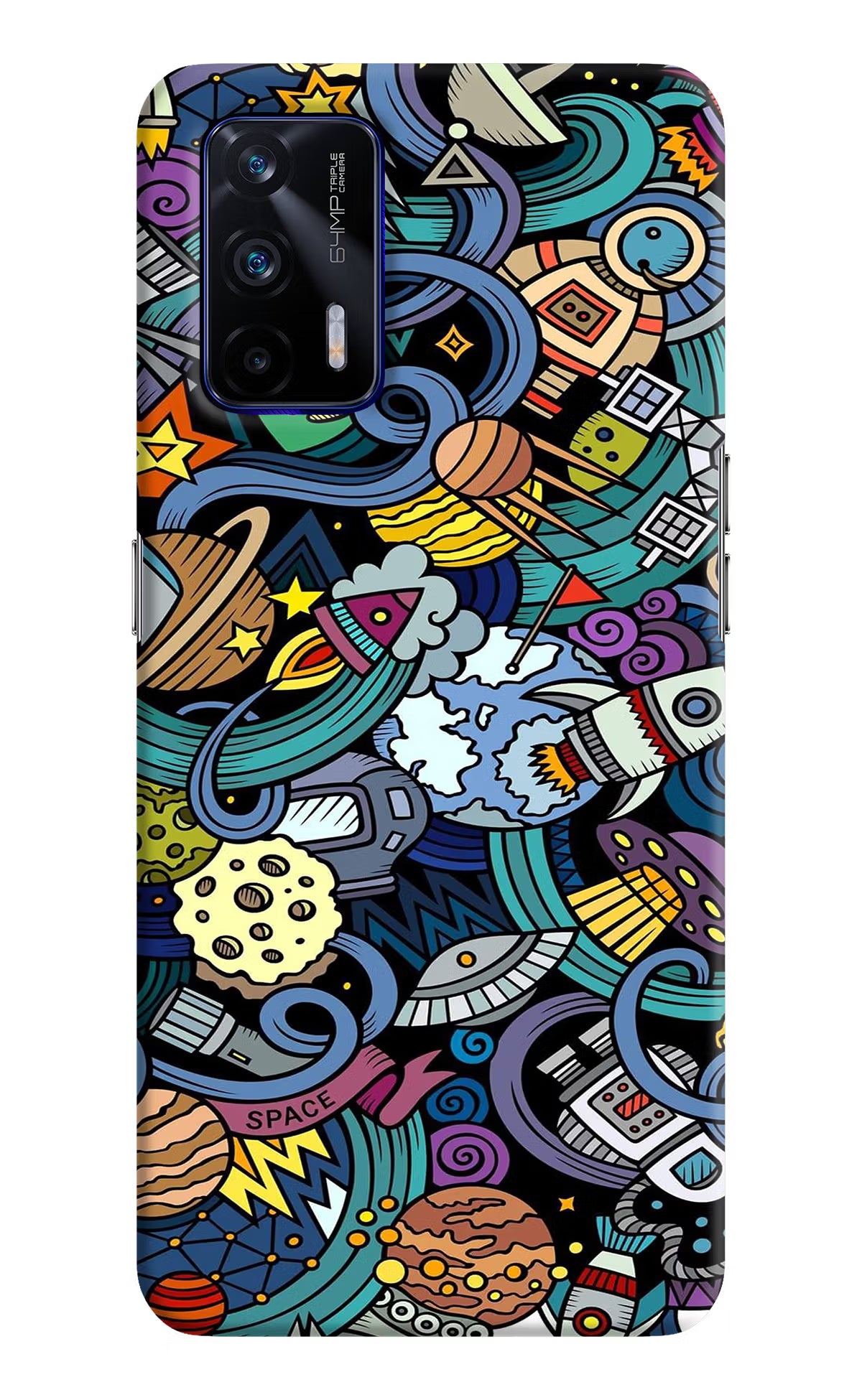 Space Abstract Realme GT 5G Hard Case Back Cover by Casekaro