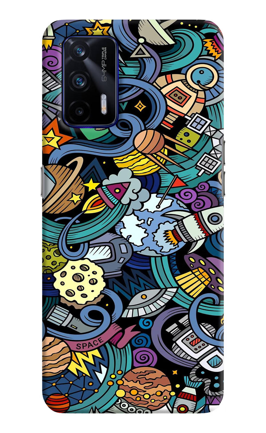 Space Abstract Realme GT 5G Back Cover, Hard case