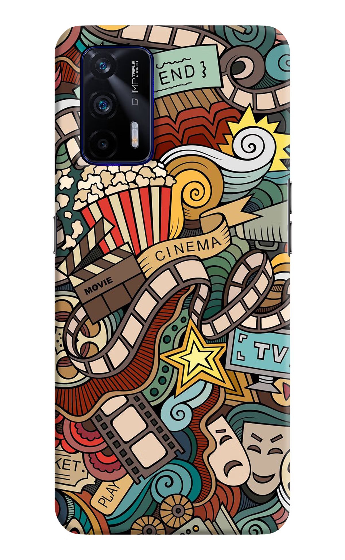 Cinema Abstract Realme GT 5G Hard Case Back Cover by Casekaro