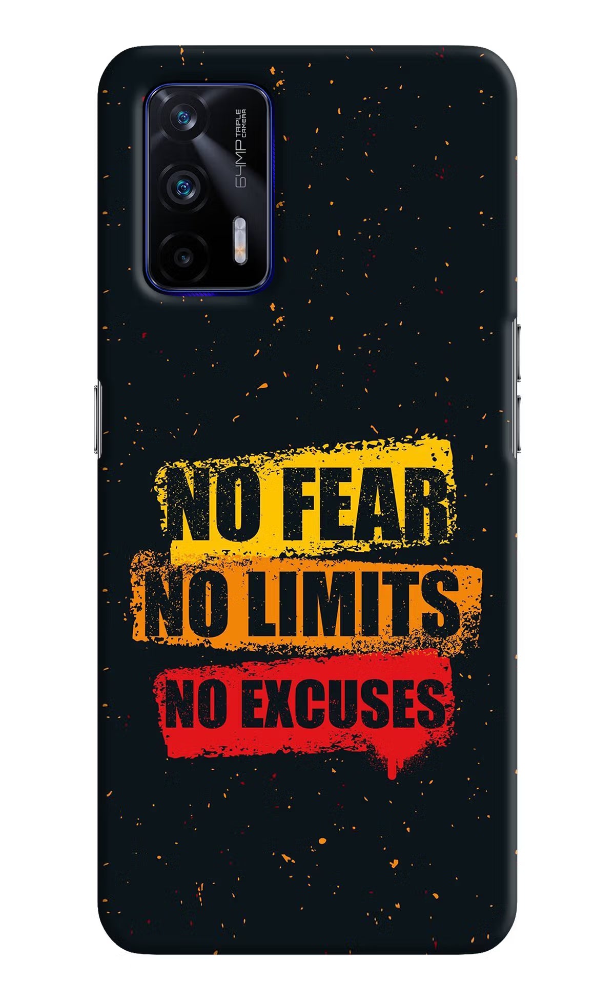 No Fear No Limits No Excuse Realme GT 5G Hard Case Back Cover by Casekaro