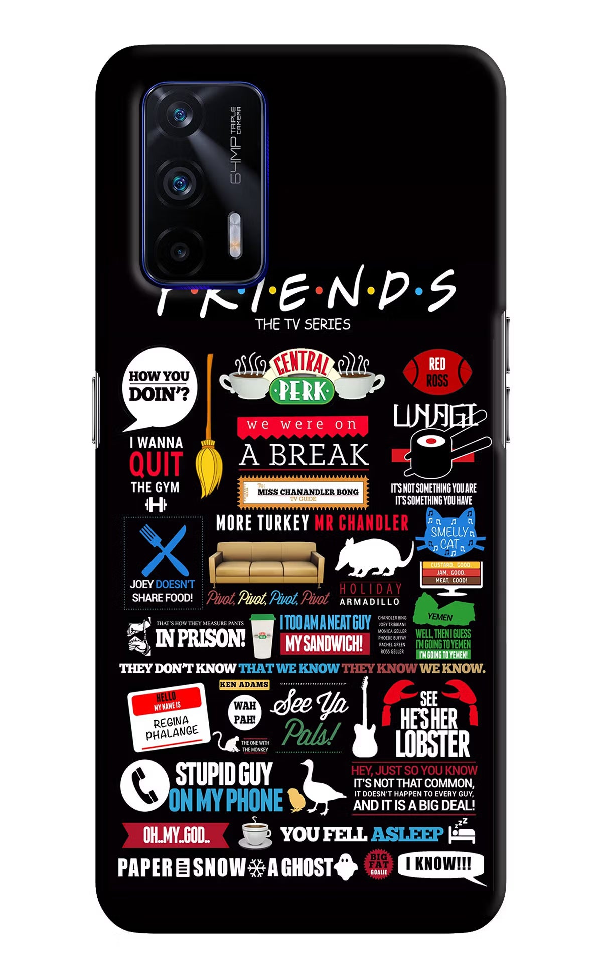 FRIENDS Realme GT 5G Hard Case Back Cover by Casekaro