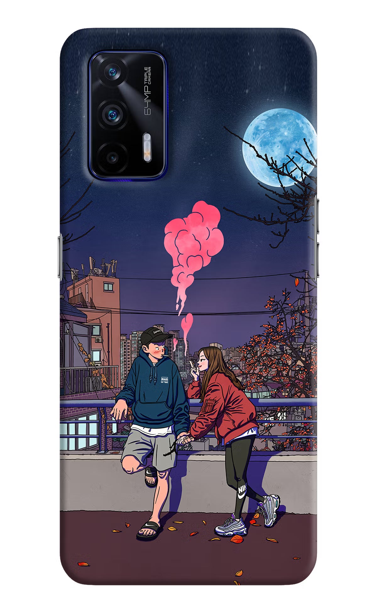 Chilling Couple Realme GT 5G Hard Case Back Cover by Casekaro