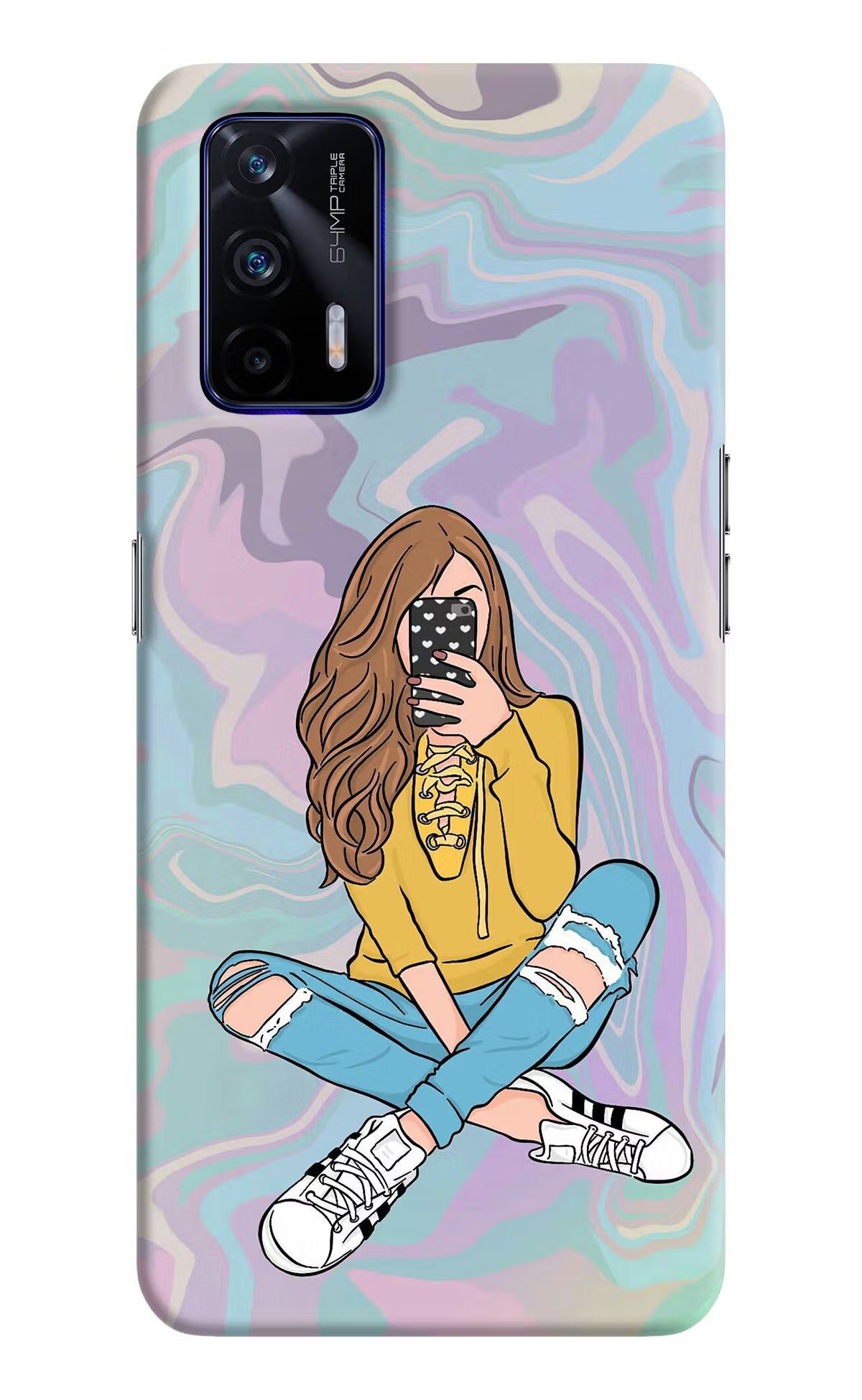Selfie Girl Realme GT 5G Hard Case Back Cover by Casekaro