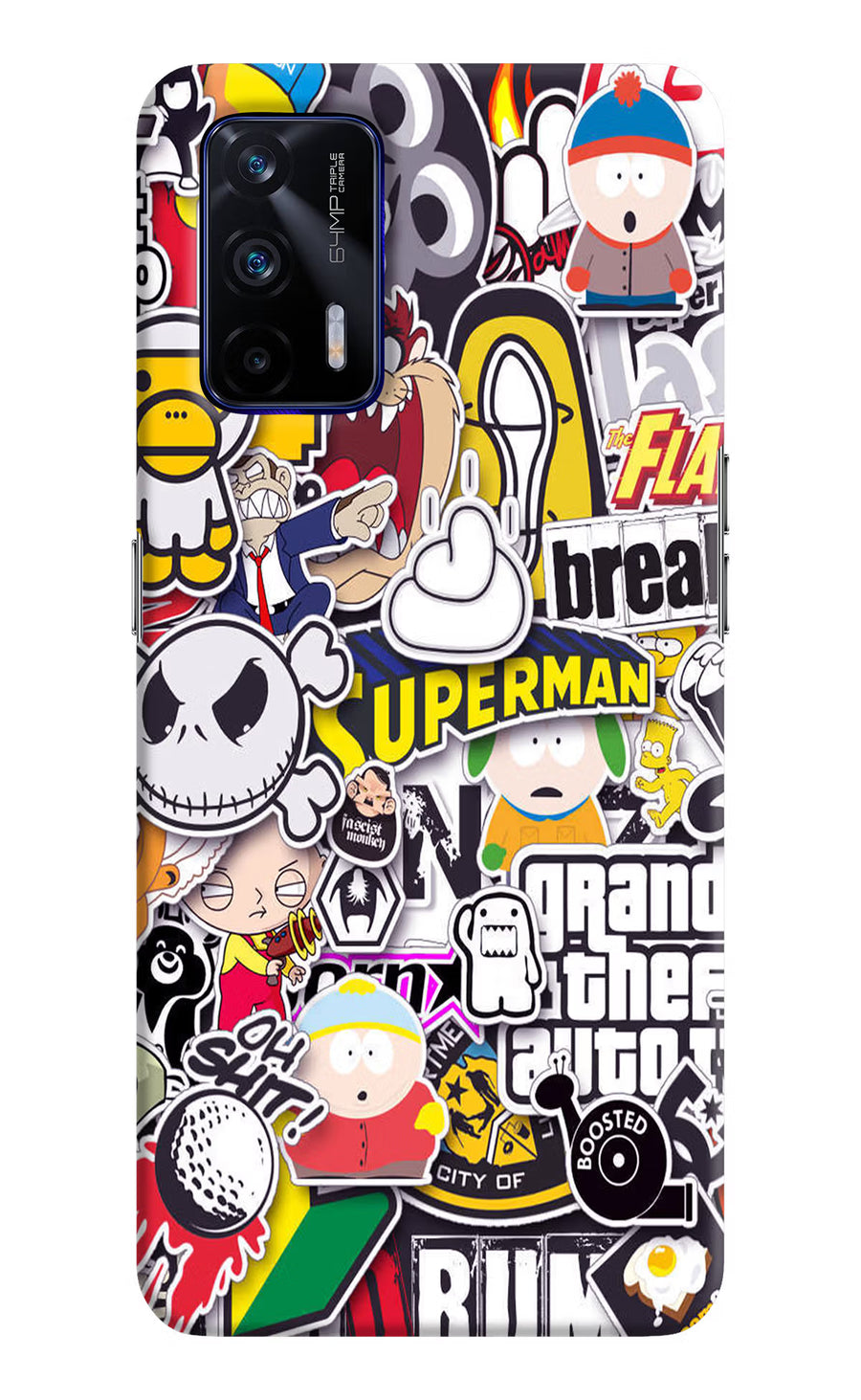 Sticker Bomb Realme GT 5G Back Cover, Hard case