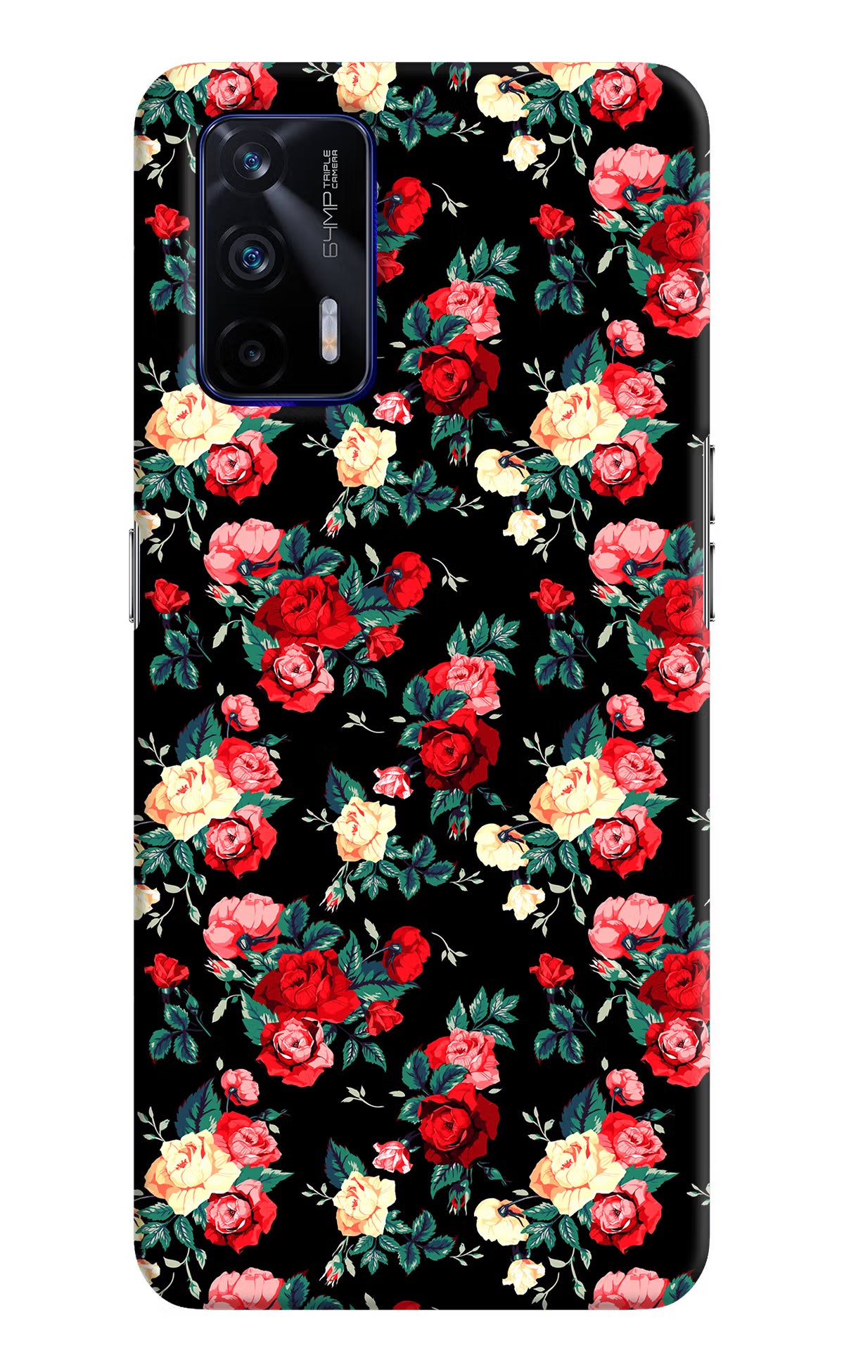 Rose Pattern Realme GT 5G Hard Case Back Cover by Casekaro
