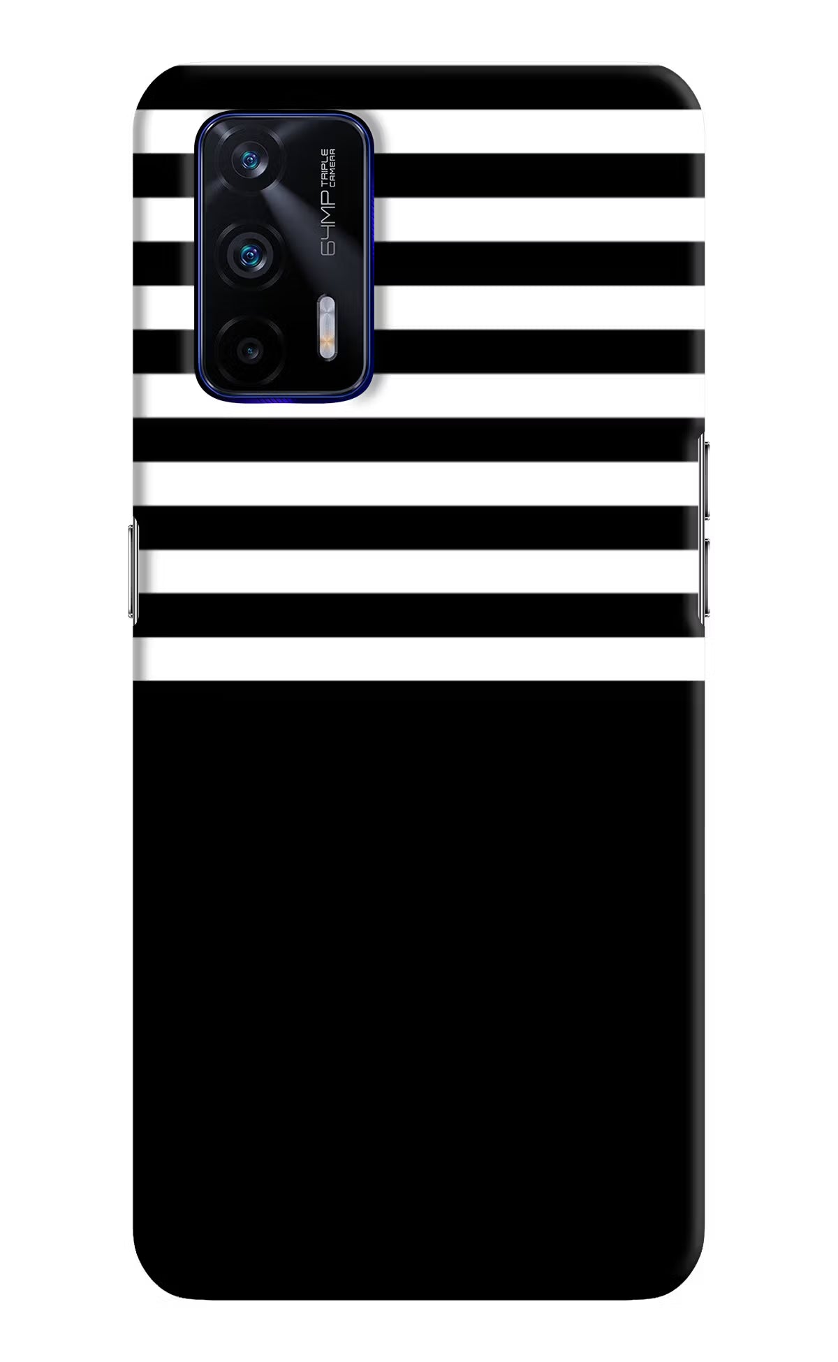 Black and White Print Realme GT 5G Hard Case Back Cover by Casekaro