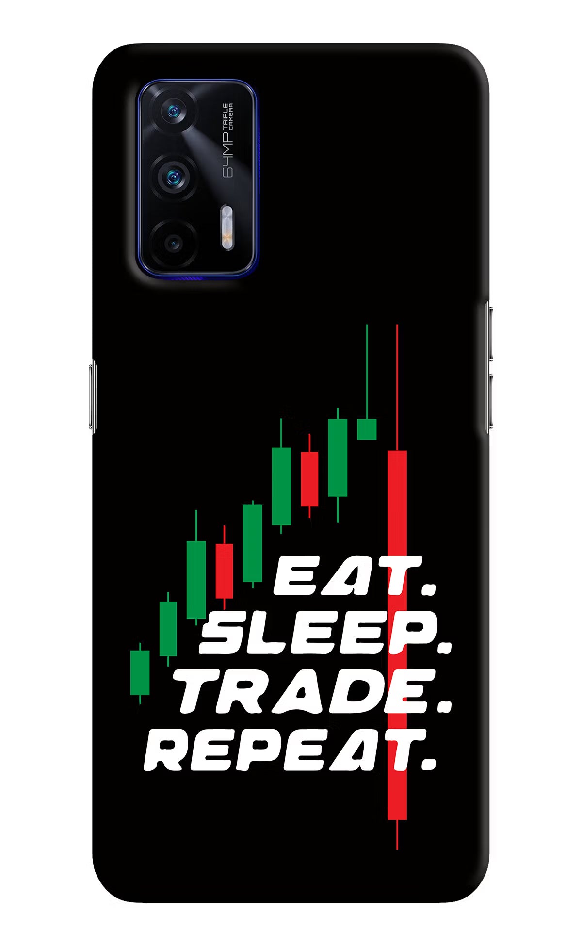 Eat Sleep Trade Repeat Realme GT 5G Hard Case Back Cover by Casekaro