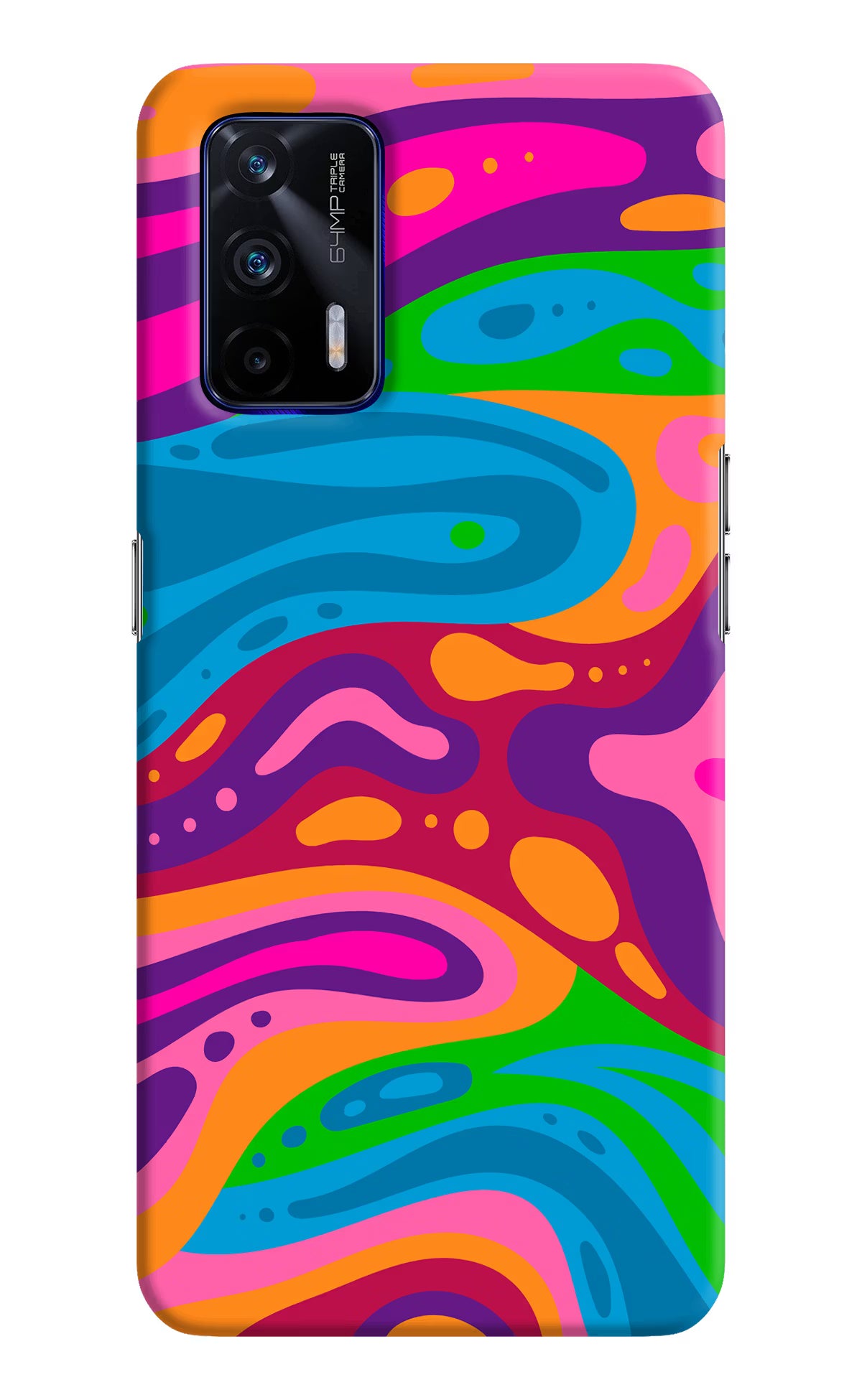 Trippy Pattern Realme GT 5G Hard Case Back Cover by Casekaro