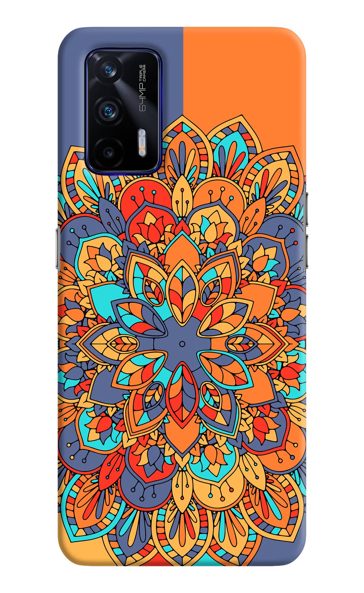Color Mandala Realme GT 5G Hard Case Back Cover by Casekaro