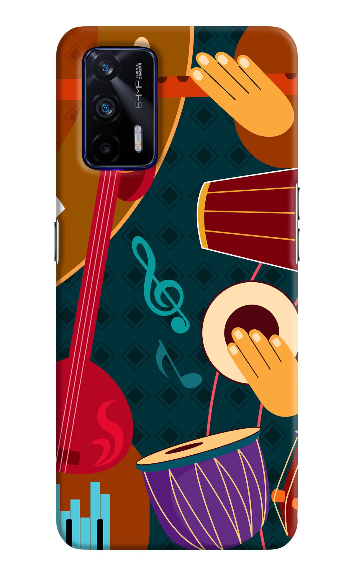 Music Instrument Realme GT 5G Hard Case Back Cover by Casekaro