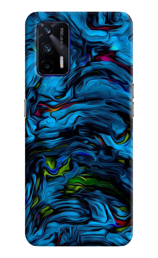 Dark Blue Abstract Realme GT 5G Hard Case Back Cover by Casekaro