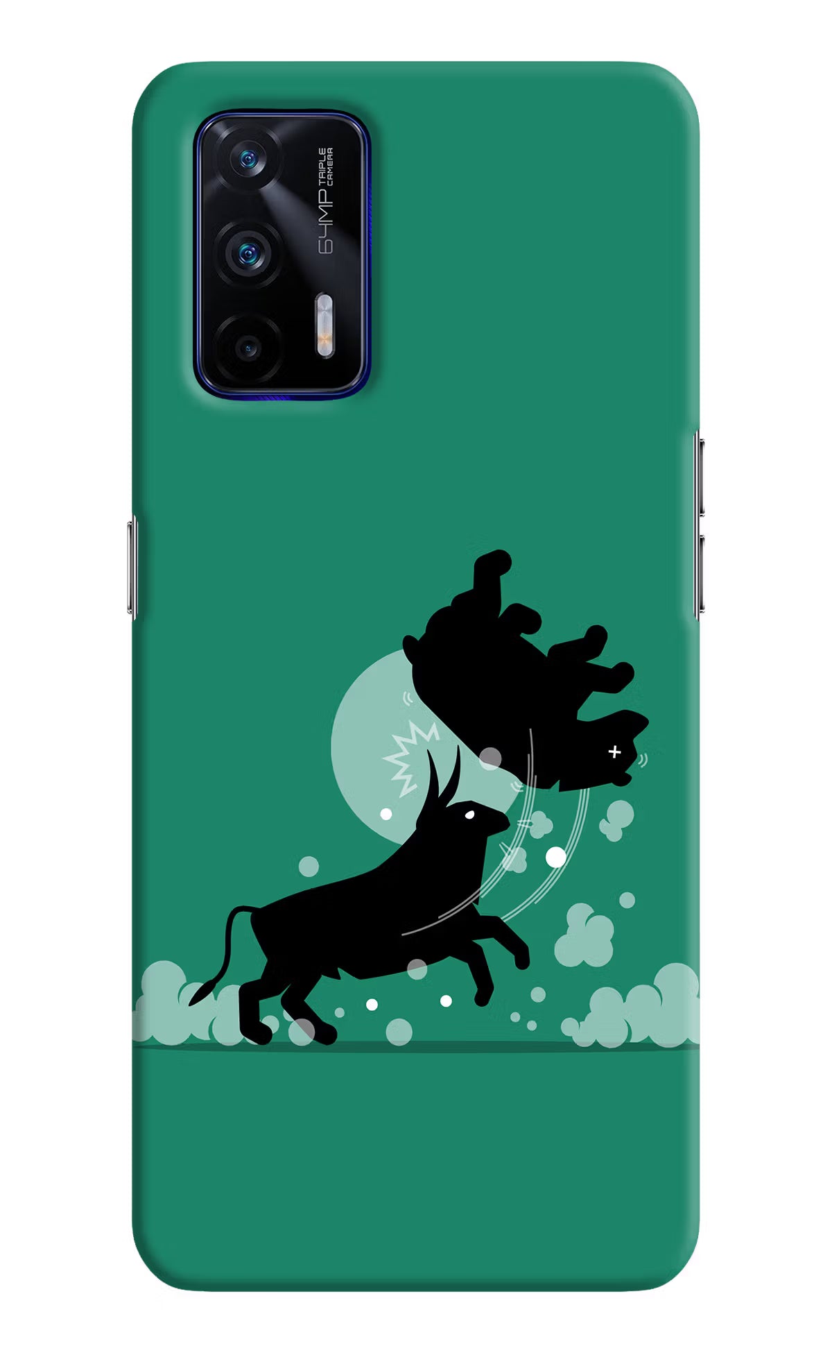 Bull Conqueror Realme GT 5G Hard Case Back Cover by Casekaro