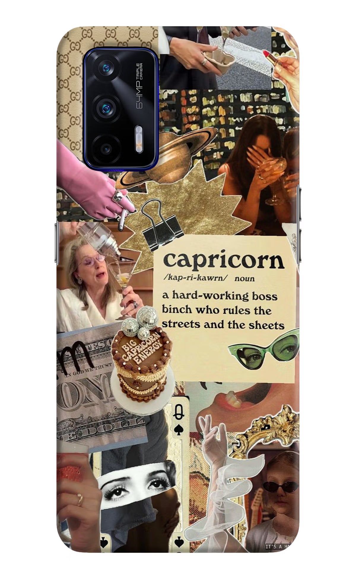 Capricorn Zodiac Realme GT 5G Hard Case Back Cover by Casekaro