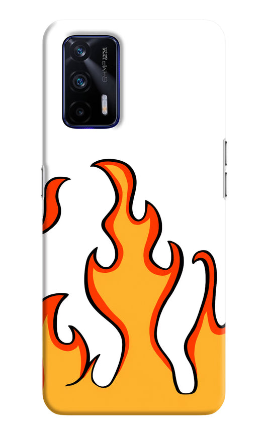 Fired Up – White Realme GT 5G Hard Case Back Cover by Casekaro