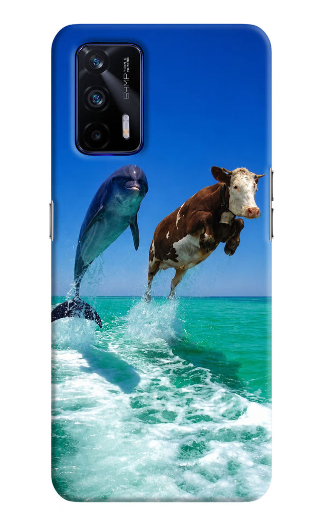 Dolphin vs Cow Realme GT 5G Hard Case Back Cover by Casekaro