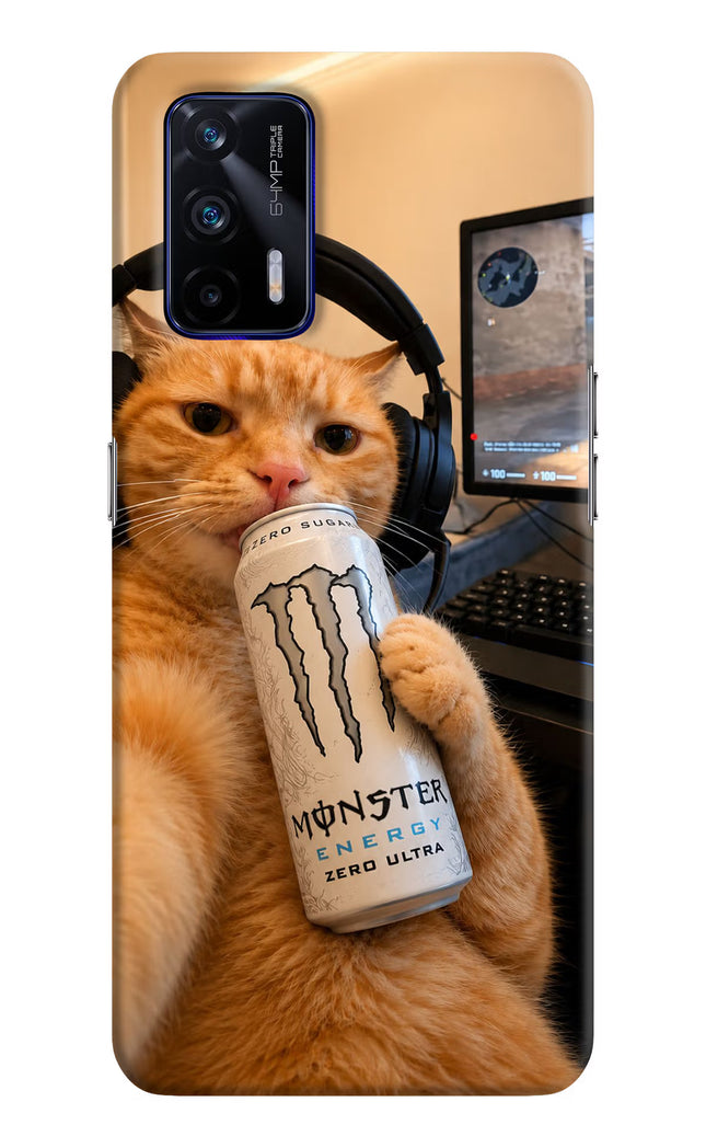 Gamer Cat Energy Realme GT 5G Hard Case Back Cover by Casekaro