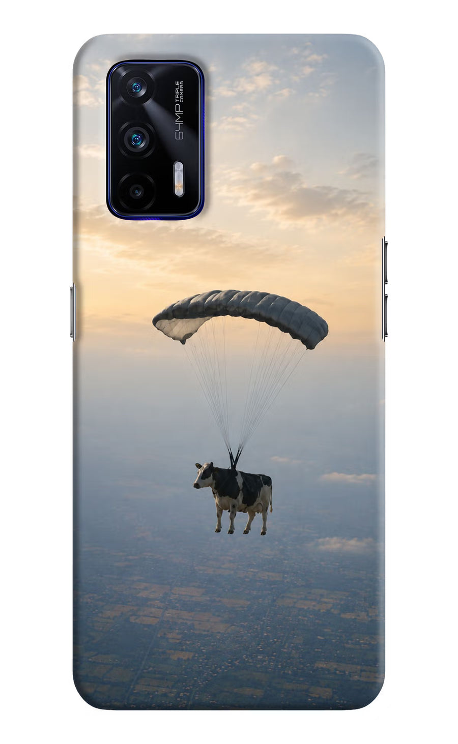 Skydiving Cow Realme GT 5G Back Cover, Hard case