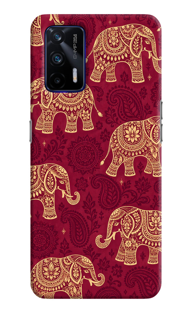 Maroon Elephant Realme GT 5G Hard Case Back Cover by Casekaro