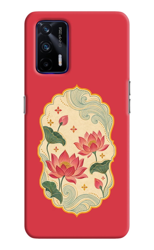 Pink Lotus Realme GT 5G Hard Case Back Cover by Casekaro
