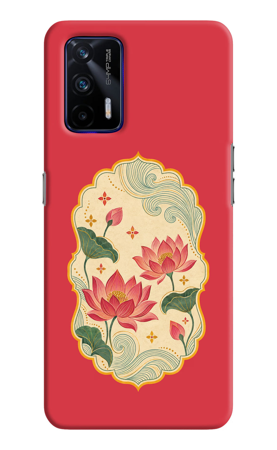 Pink Lotus Realme GT 5G Back Cover, Hard case