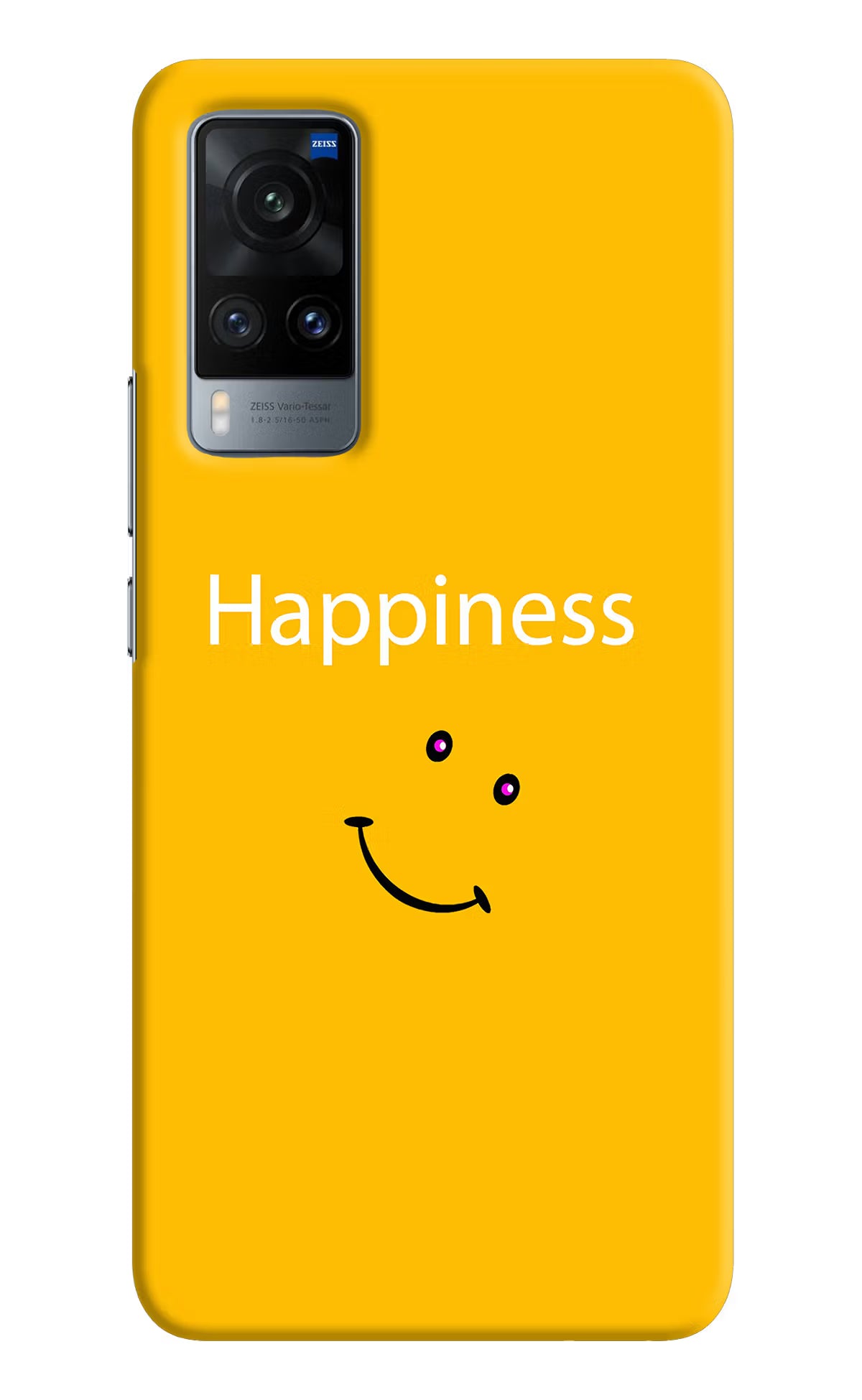 Happiness With Smiley Vivo X60 Hard Case Back Cover by Casekaro