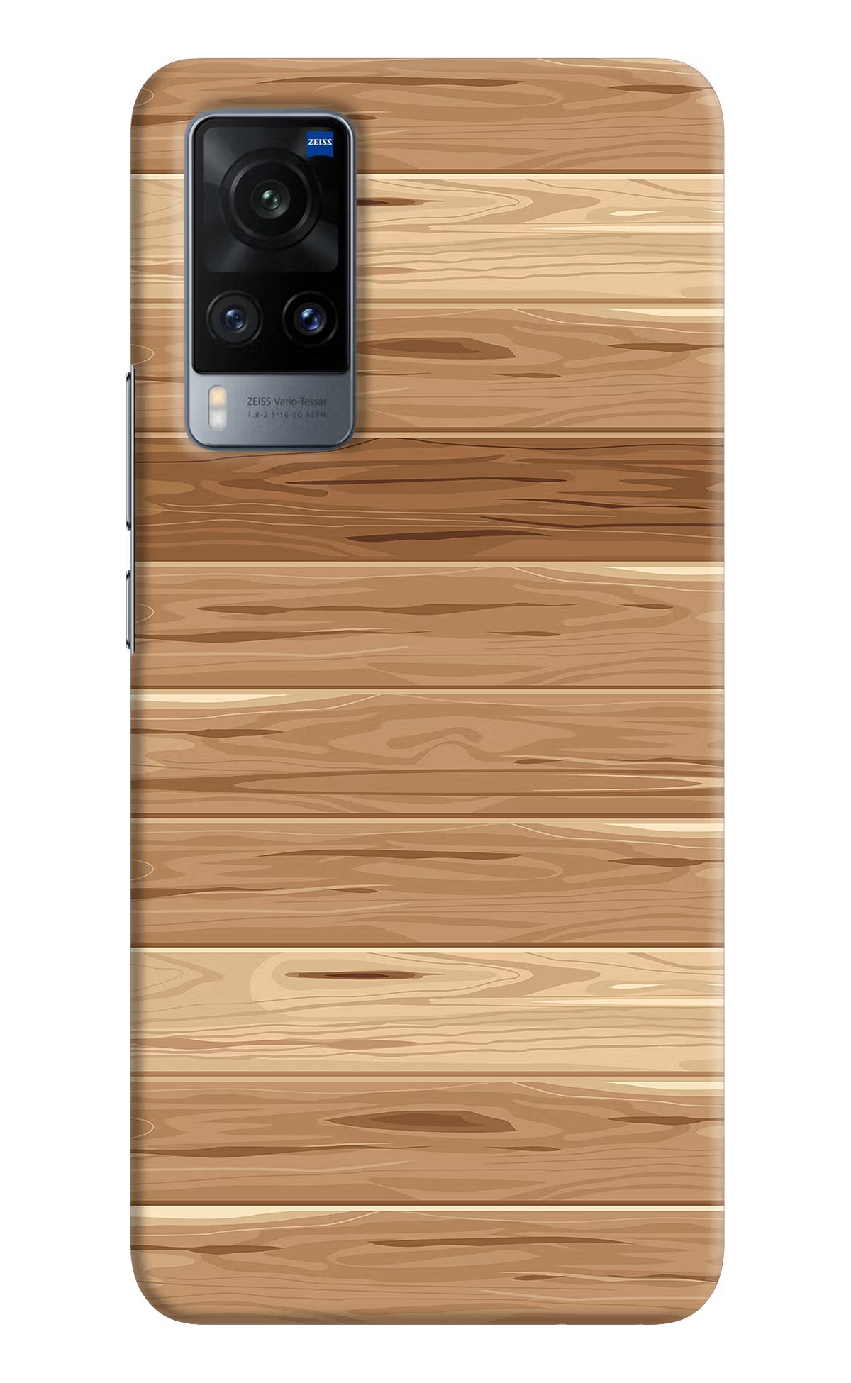 Wooden Vector Vivo X60 Hard Case Back Cover by Casekaro