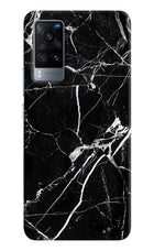 Black Marble Pattern Vivo X60 Hard Case Back Cover by Casekaro