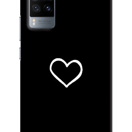 Heart Vivo X60 Hard Case Back Cover by Casekaro