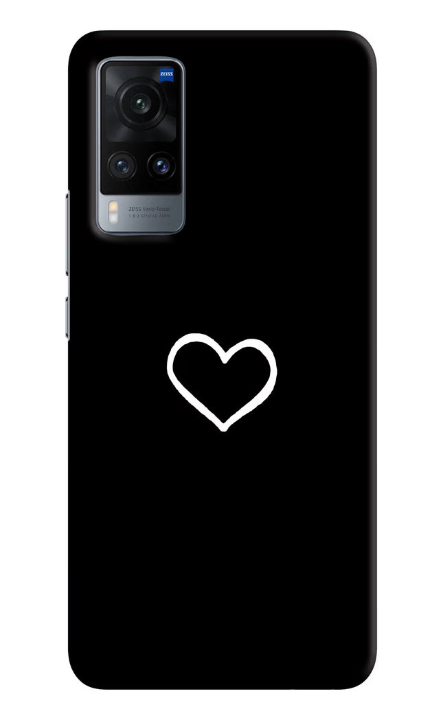 Heart Vivo X60 Hard Case Back Cover by Casekaro