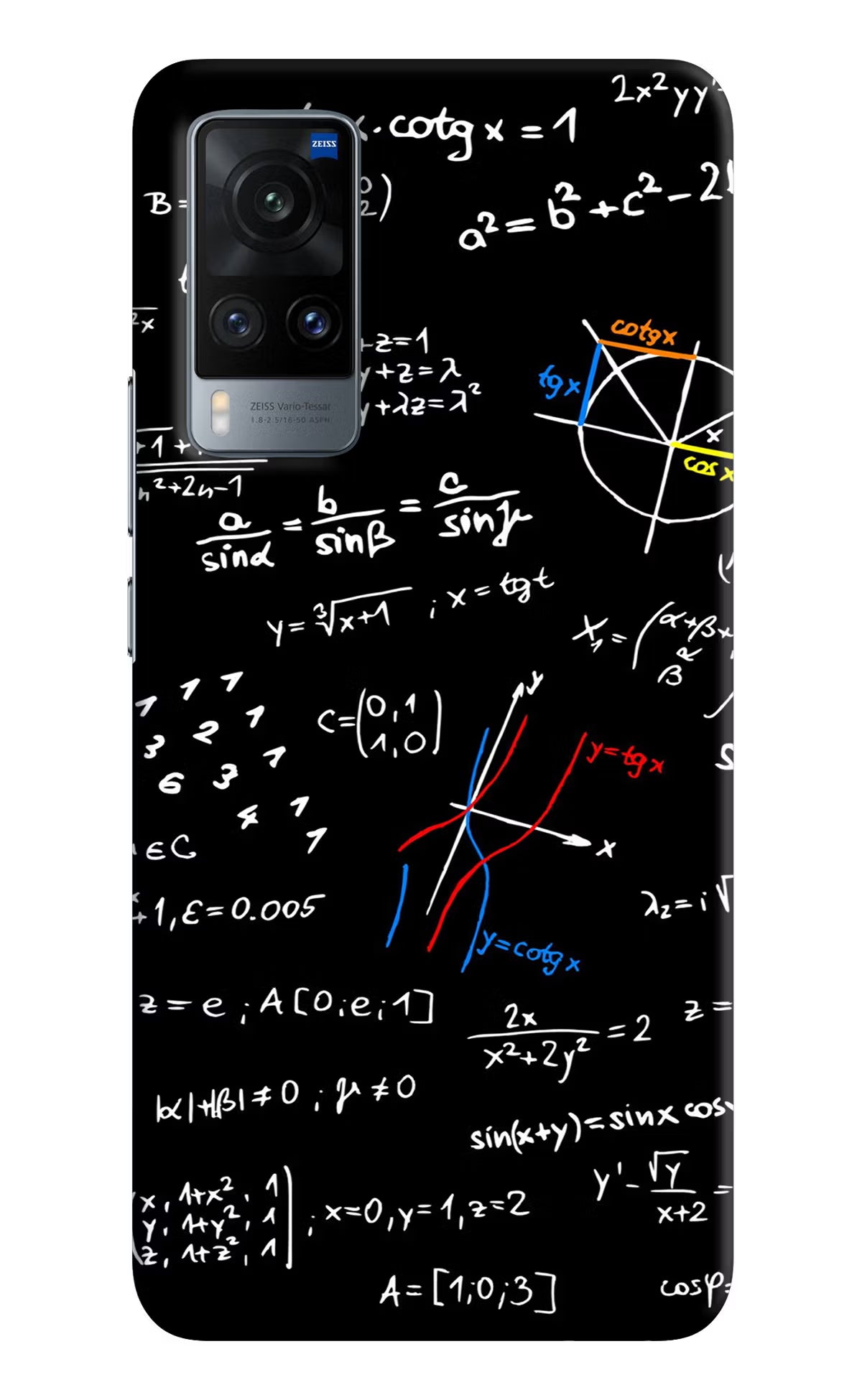 Mathematics Formula Vivo X60 Hard Case Back Cover by Casekaro