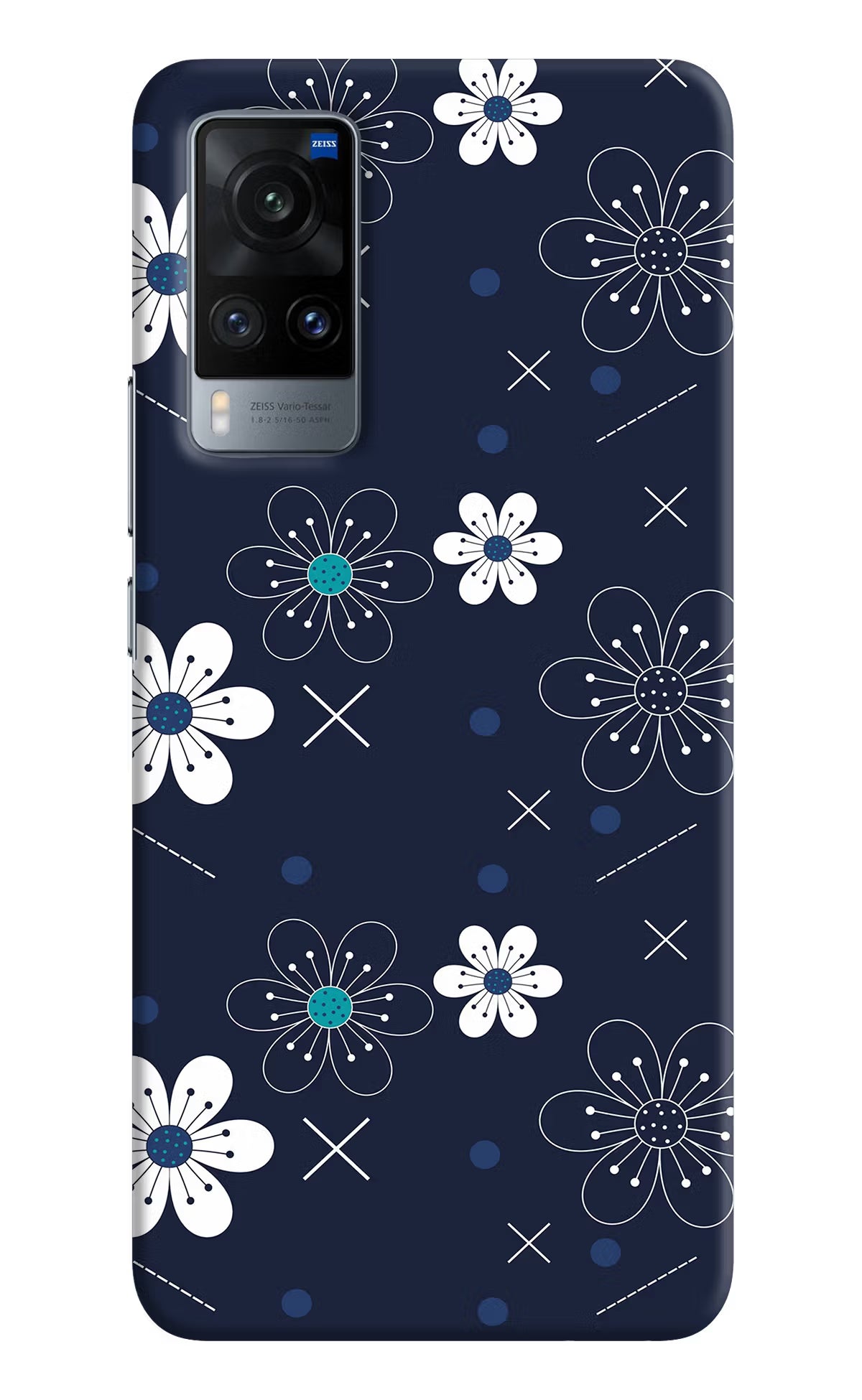 Flowers Vivo X60 Hard Case Back Cover by Casekaro