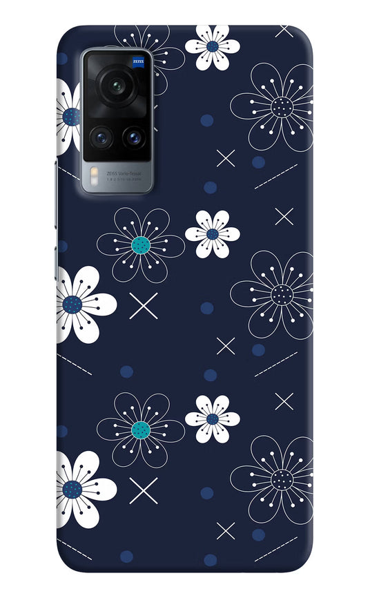 Flowers Vivo X60 Hard Case Back Cover by Casekaro