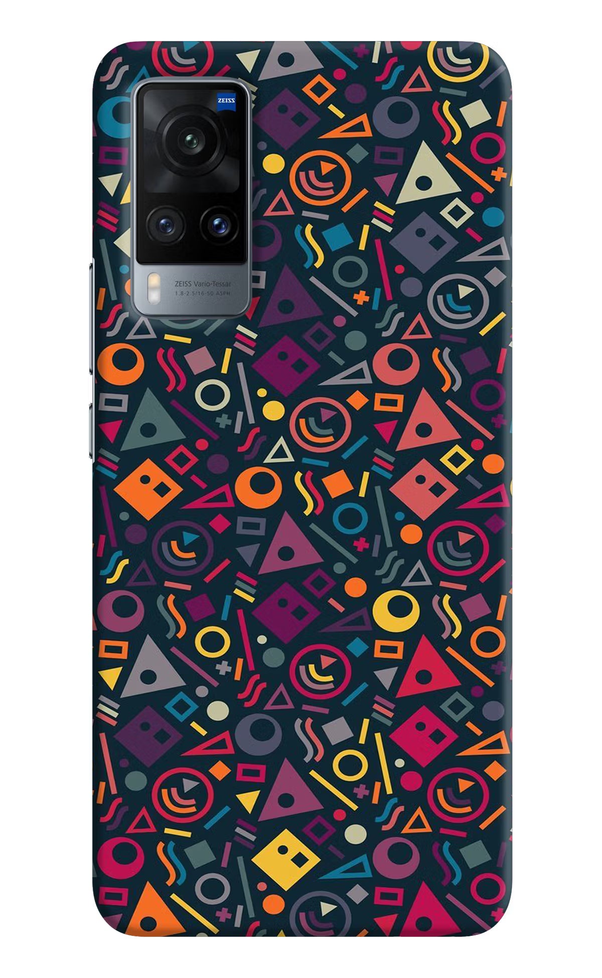 Geometric Abstract Vivo X60 Hard Case Back Cover by Casekaro